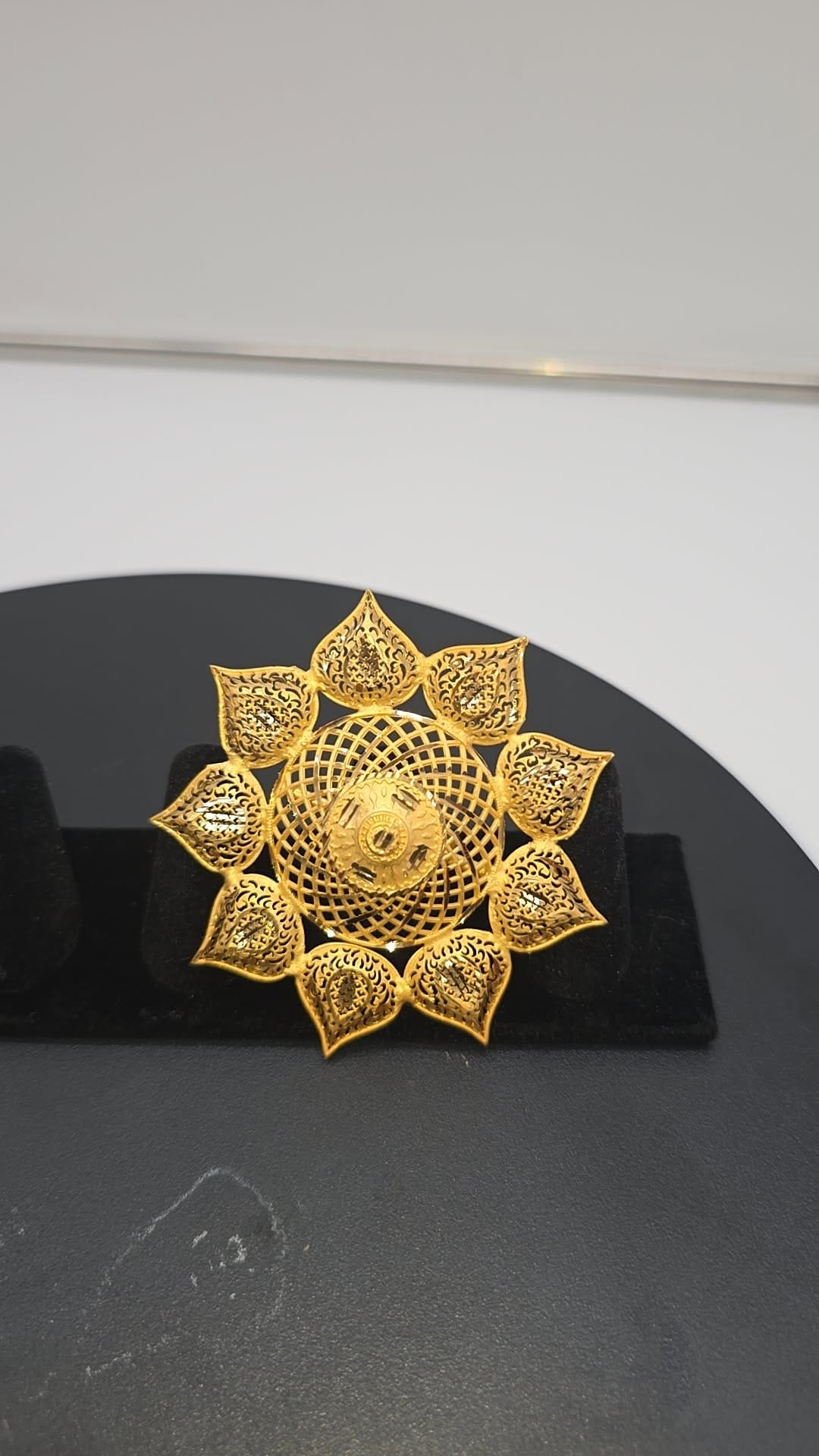 Zamvora Ring - Gold-Plated Traditional Filigree Statement