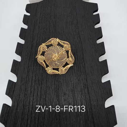 Zamvora Gold plated floral finger ring