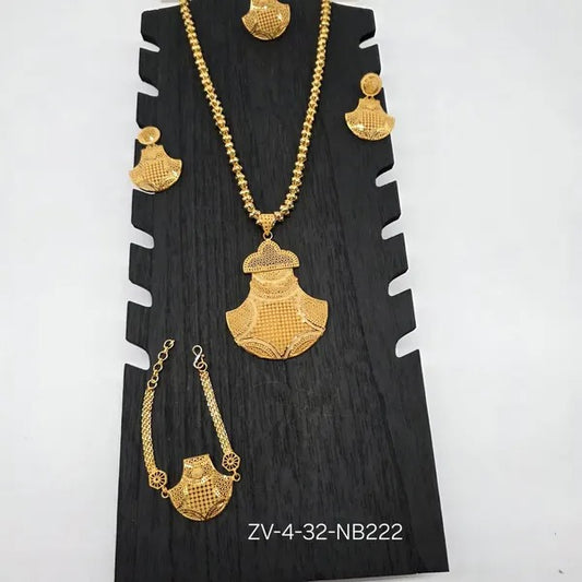 Zamvora Luxury Gold Plated Necklace Set – 3 Piece
